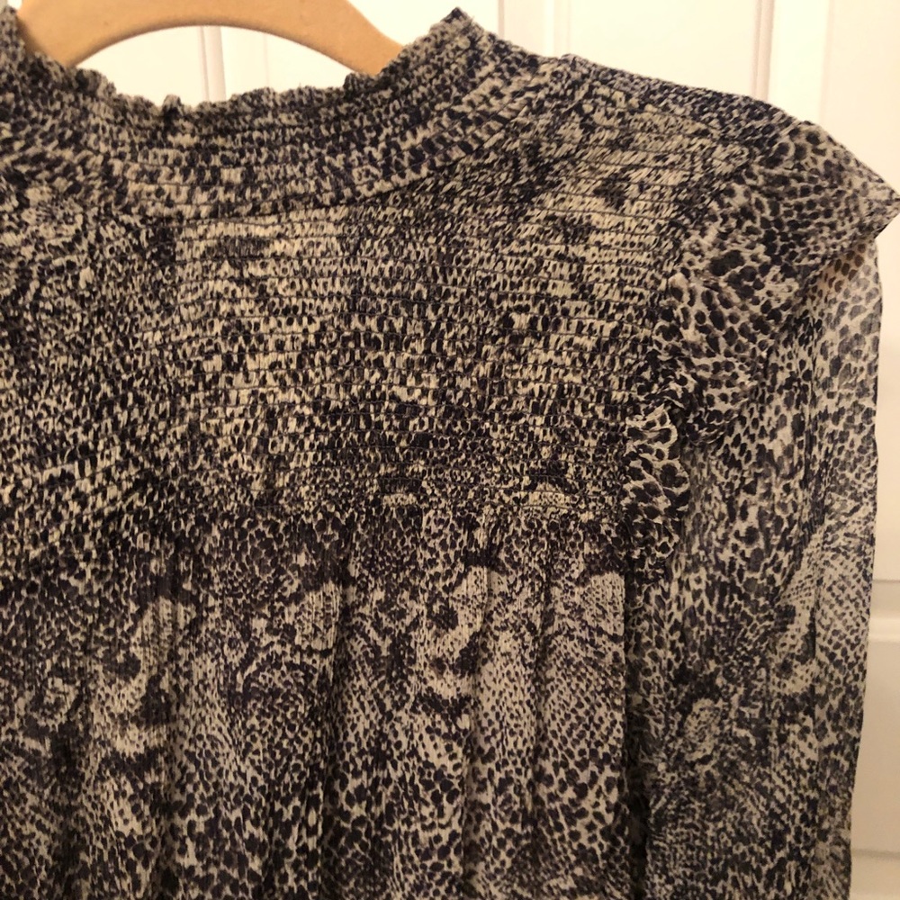 Free People snakeskin Roma blouse sz small